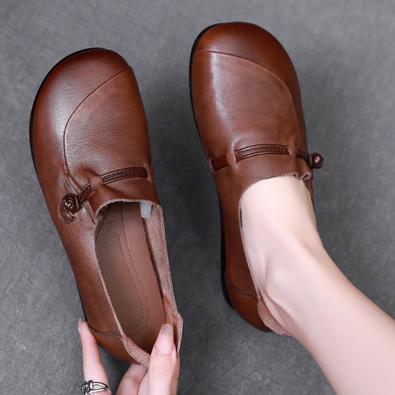 Women's Retro Slip-On Flats – Comfortable Everyday Shoes