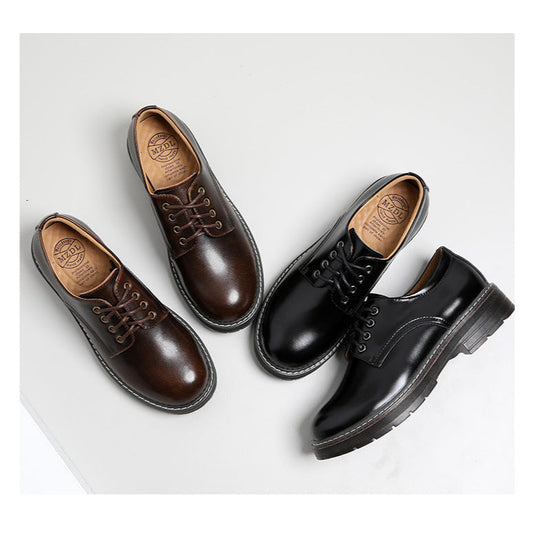 Women's Round Toe Casual Japanese Flat Lace-up Loafers