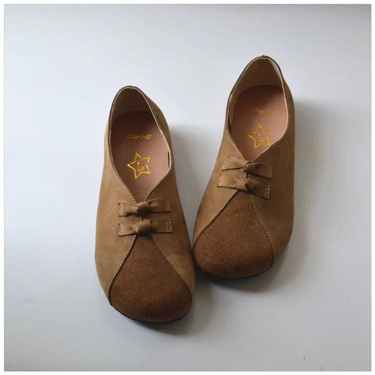 Women's Vintage Patchwork Slip-on Comfort Leather Flat Shoes