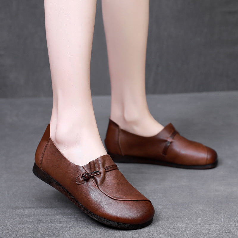 Women's Retro Slip-On Flats – Comfortable Everyday Shoes