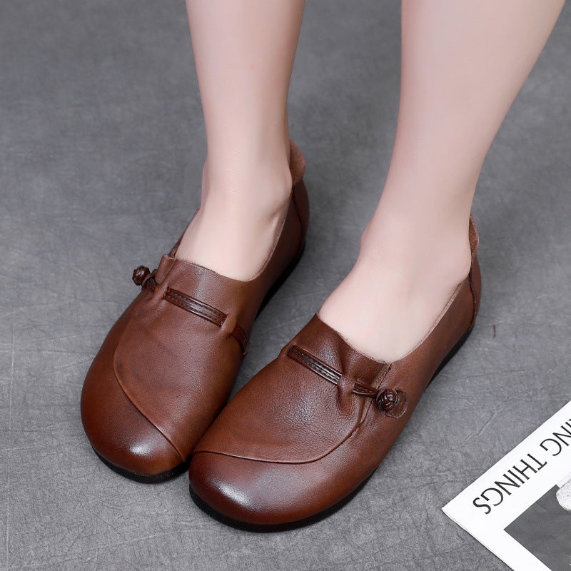 Women's Retro Slip-On Flats – Comfortable Everyday Shoes