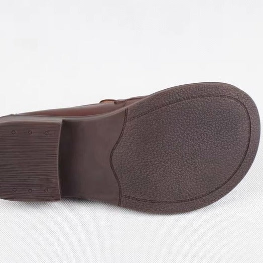 Handmade Big Toe Box Loafers Comfortable Soft Leather Womens Shoes