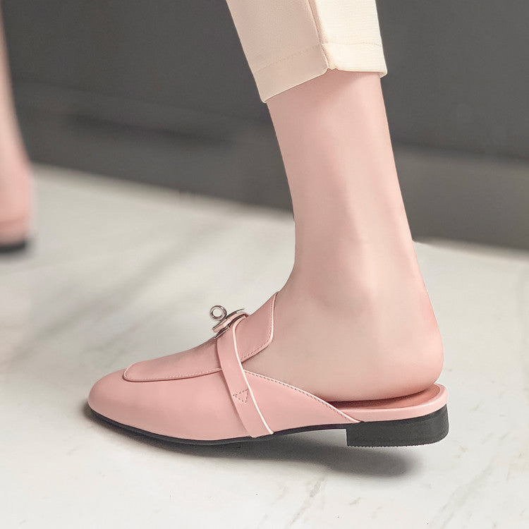 Women's Handmade Leather Classic Comfort Mule Shoes