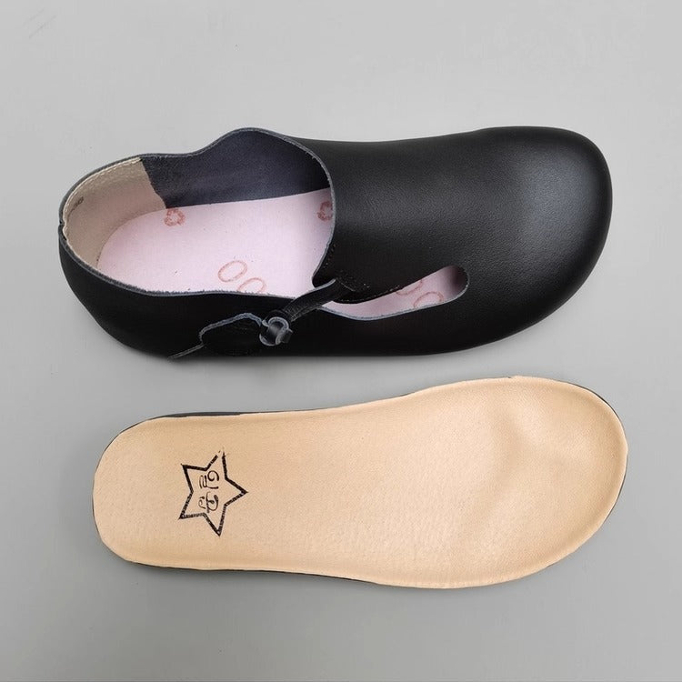 Women's Handmade Cowhide Leather Flats – Soft, Non-Slip & Vintage Style