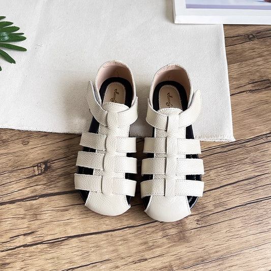 Women's Soft Leather Closed-Toe Fisherman Sandals – Casual & Breathable