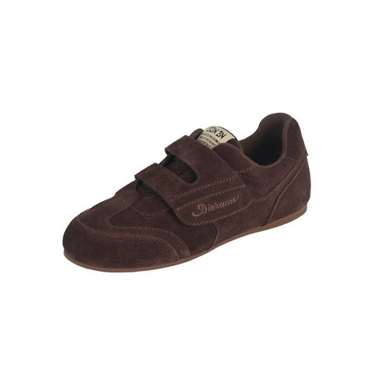 Women's Retro Cow Suede Casual Velcro German Army Trainers