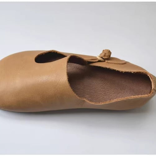 Women's Casual Flat Soft Leather Minimalist Style Slip-on Shoes