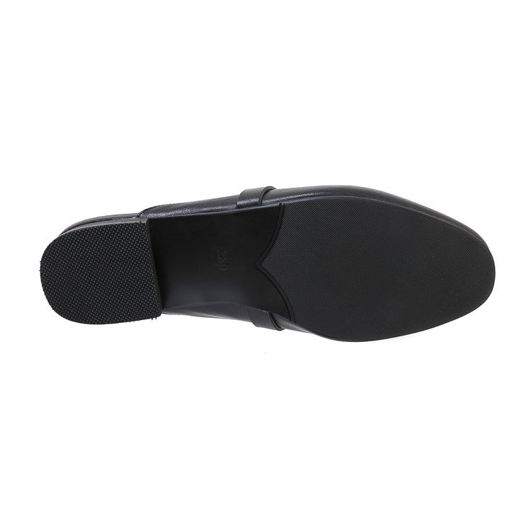 Women's Handmade Leather Classic Comfort Mule Shoes