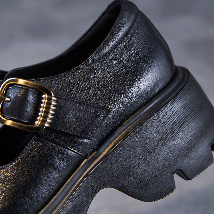 Women's Leather Summer Platform Woven Closed Toe Heel Sandals