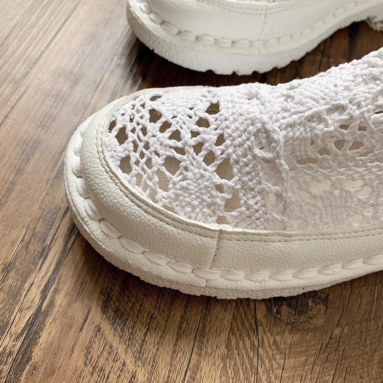 Bohemian Style Summer Lace Boots – Hollow Out Mesh Ankle Boots for Women