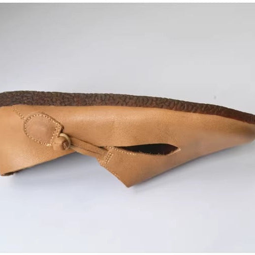 Women's Casual Flat Soft Leather Minimalist Style Slip-on Shoes