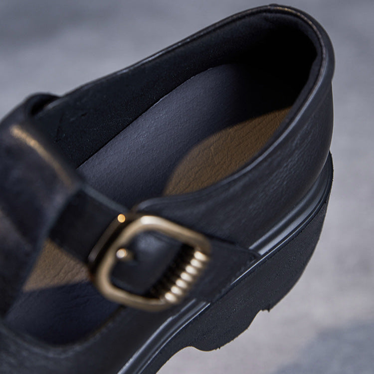 Women's Leather Summer Platform Woven Closed Toe Heel Sandals