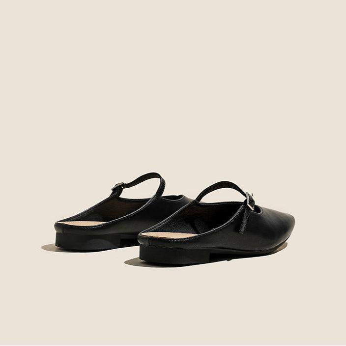 Women's Leather Stylish Comfortable Daily Mule Shoes