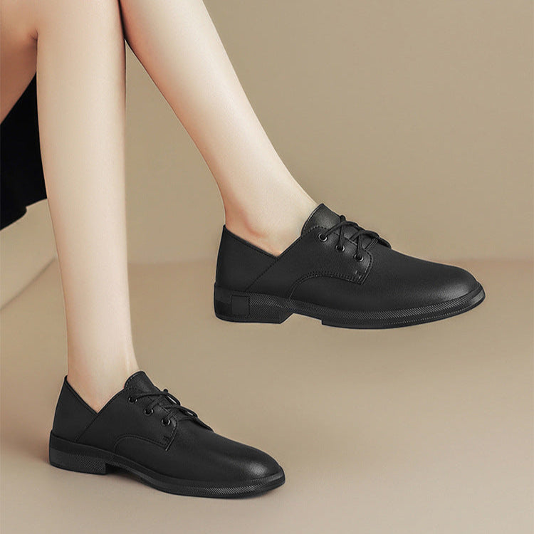 Women's Leather Casual Lace-Up Oxfords