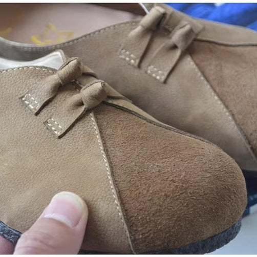 Women's Vintage Patchwork Slip-on Comfort Leather Flat Shoes