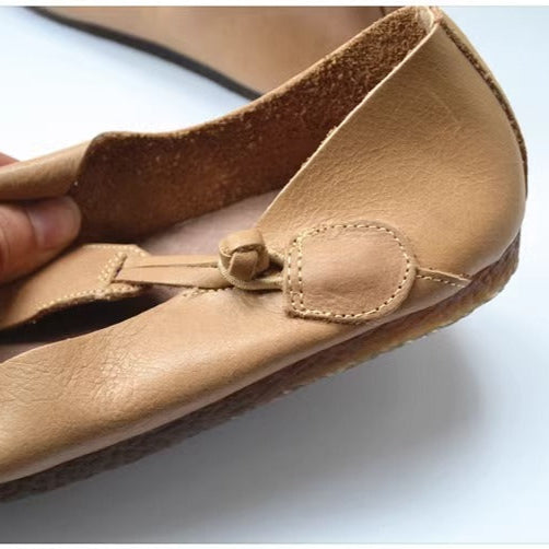 Women's Casual Flat Soft Leather Minimalist Style Slip-on Shoes