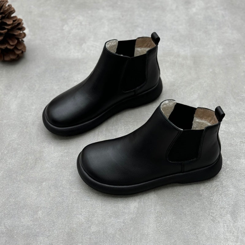 Genuine Leather Vintage Soft Leather Chelsea Style Women's Ankle Boots