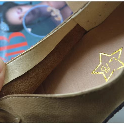 Women's Vintage Patchwork Slip-on Comfort Leather Flat Shoes