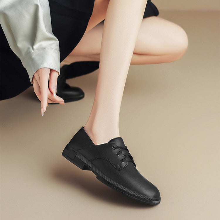 Women's Leather Casual Lace-Up Oxfords