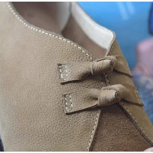 Women's Vintage Patchwork Slip-on Comfort Leather Flat Shoes