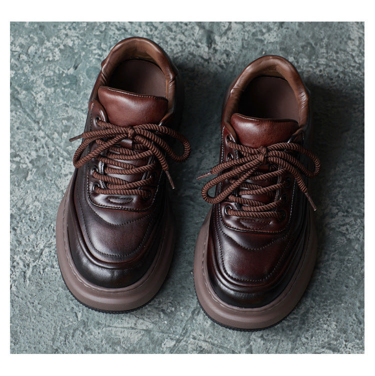 Women's Lace-Up Platform Casual Shoes