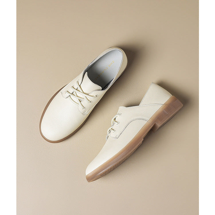 Women's Leather Casual Lace-Up Oxfords