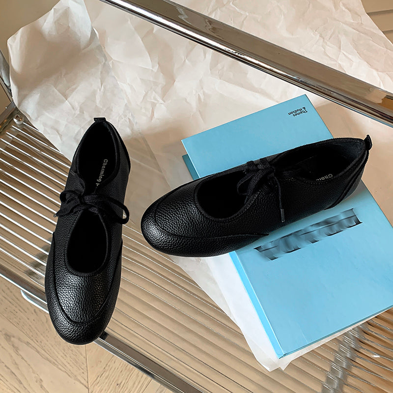 Women's Handmade Casual Comfortable Flat Lace Up Ballet Shoes