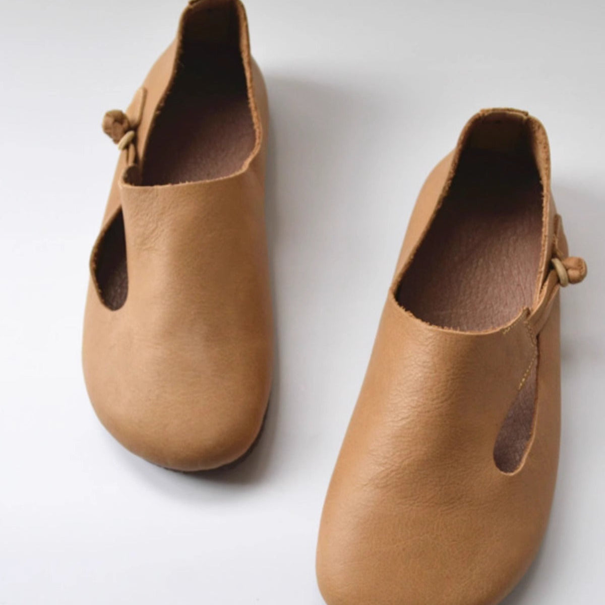 Women's Casual Flat Soft Leather Minimalist Style Slip-on Shoes