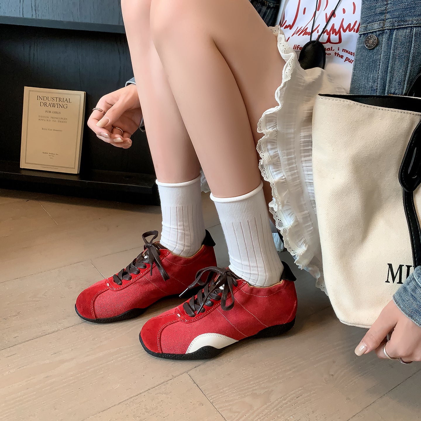 Women's Hidden Wedge Sneakers Lace Up Height Increasing Casual Shoes