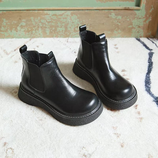 Women's Wide Toe Box Chelsea Boots Platform Shoes