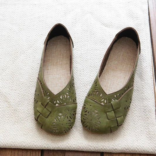 Womens Mori Retro Literary Summer Sandals Hollowed Out Soft Shoes