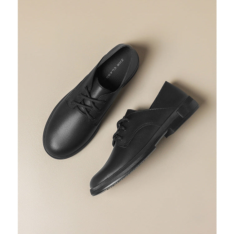 Women's Leather Casual Lace-Up Oxfords