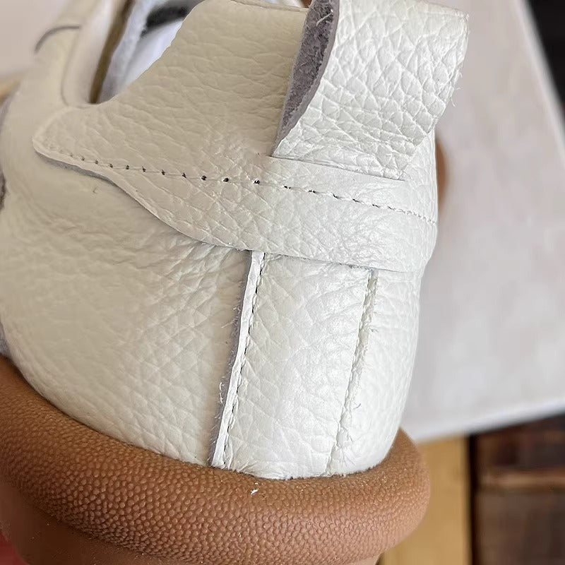 Women's Genuine Leather Casual Lace-Up Flat Shoes