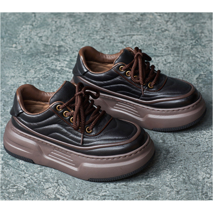 Women's Lace-Up Platform Casual Shoes