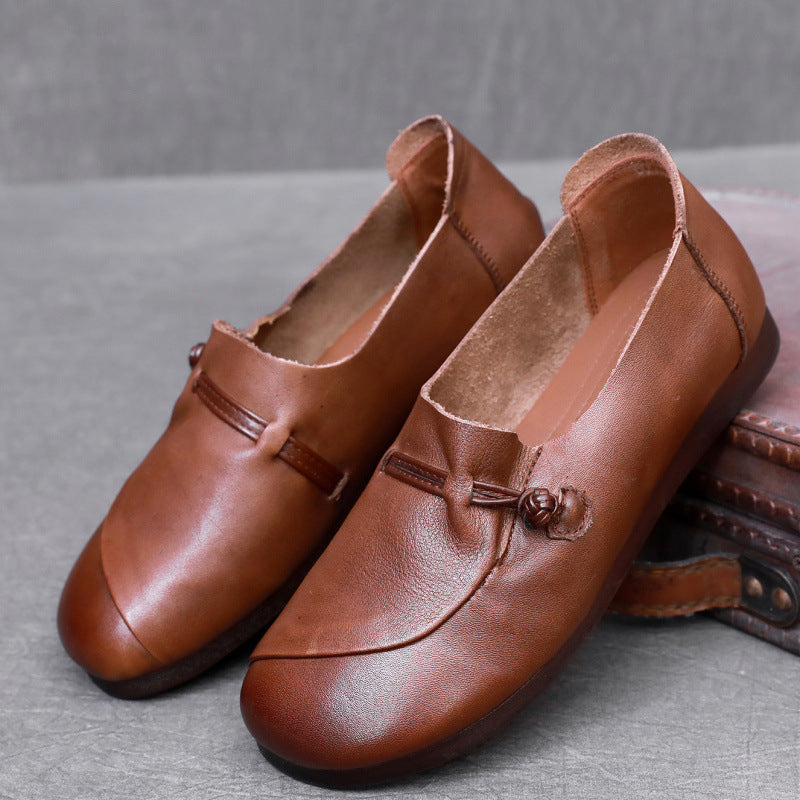 Women's Retro Slip-On Flats – Comfortable Everyday Shoes