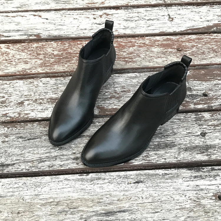 Women's Pointed Toe Chelsea Boots – Stylish Ankle Booties for Fall/Winter