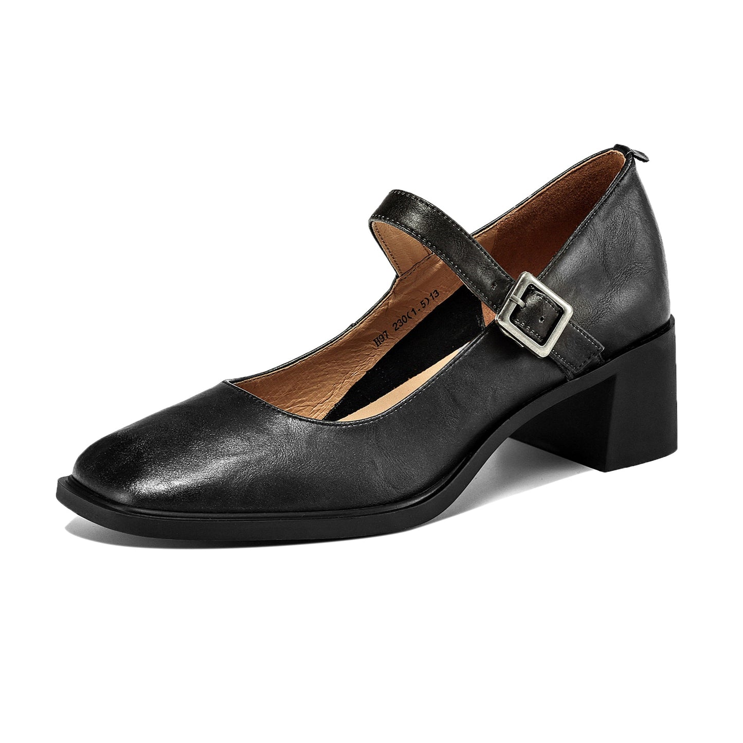 Women's Preppy Style Vintage Chunky Heel Buckle Mary Jane Pump