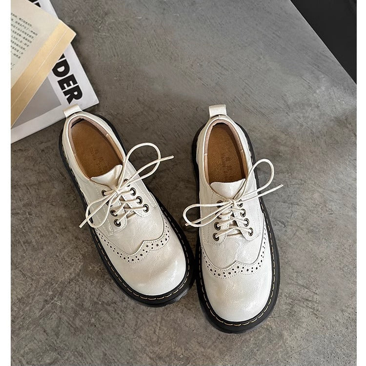 Women's Platform Brock Preppy Style Lace-up Loafers