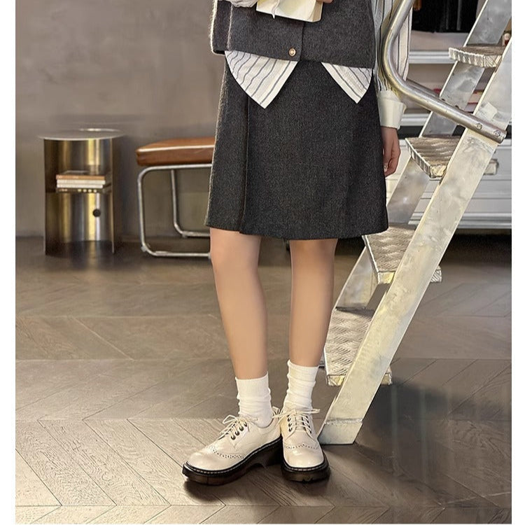 Women's Platform Brock Preppy Style Lace-up Loafers