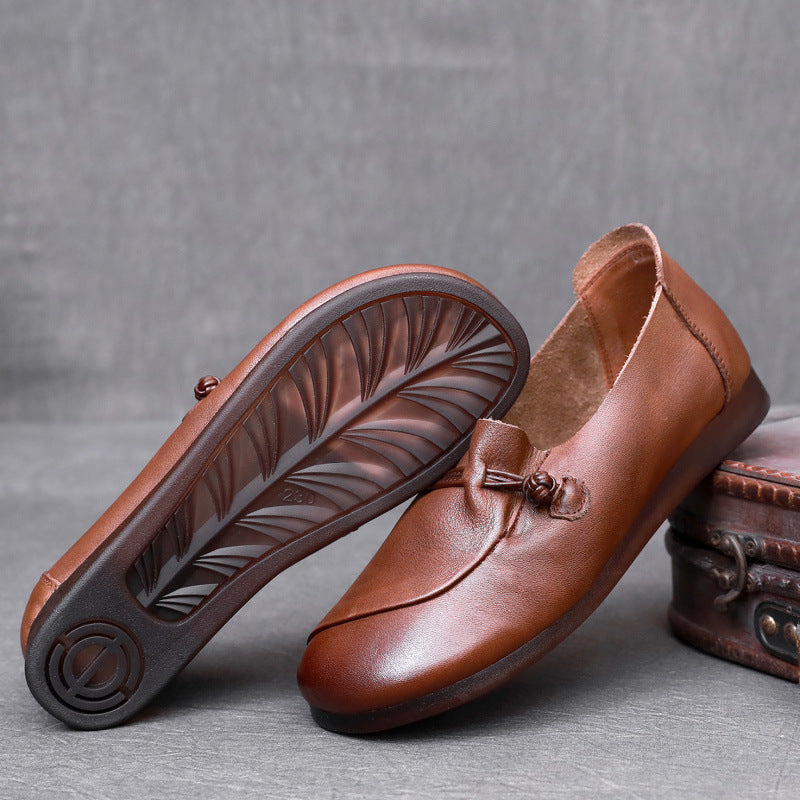 Women's Retro Slip-On Flats – Comfortable Everyday Shoes