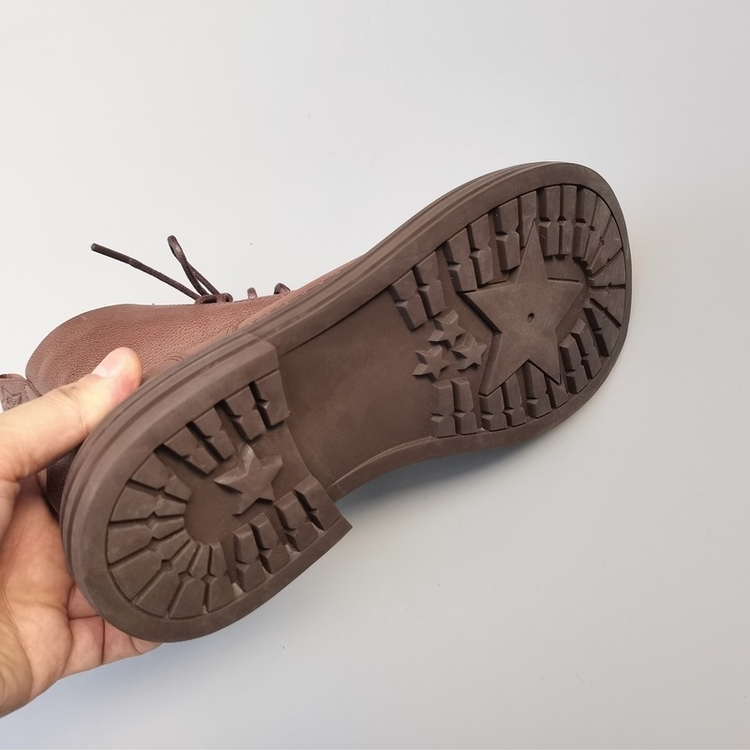 Wide-toe Box Handmade Genuine Leather Ankle Boots Casual Comfortable Women's Shoes