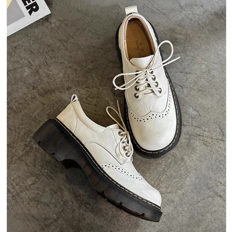 Women's Platform Brock Preppy Style Lace-up Loafers