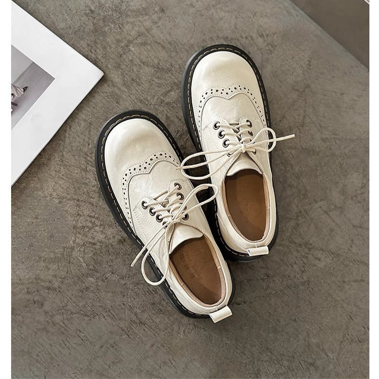Women's Platform Brock Preppy Style Lace-up Loafers