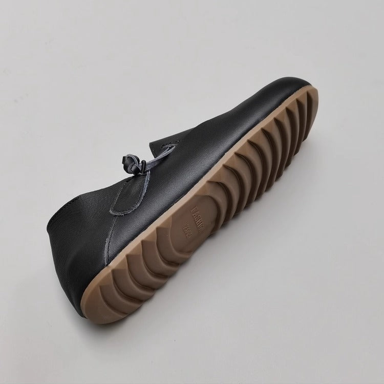 Women's Handmade Cowhide Leather Flats – Soft, Non-Slip & Vintage Style