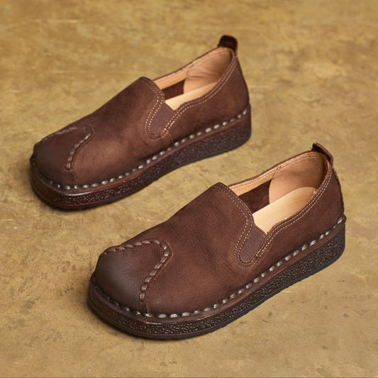 Women's Leather Casual Comfortable Durable Flat Shoes