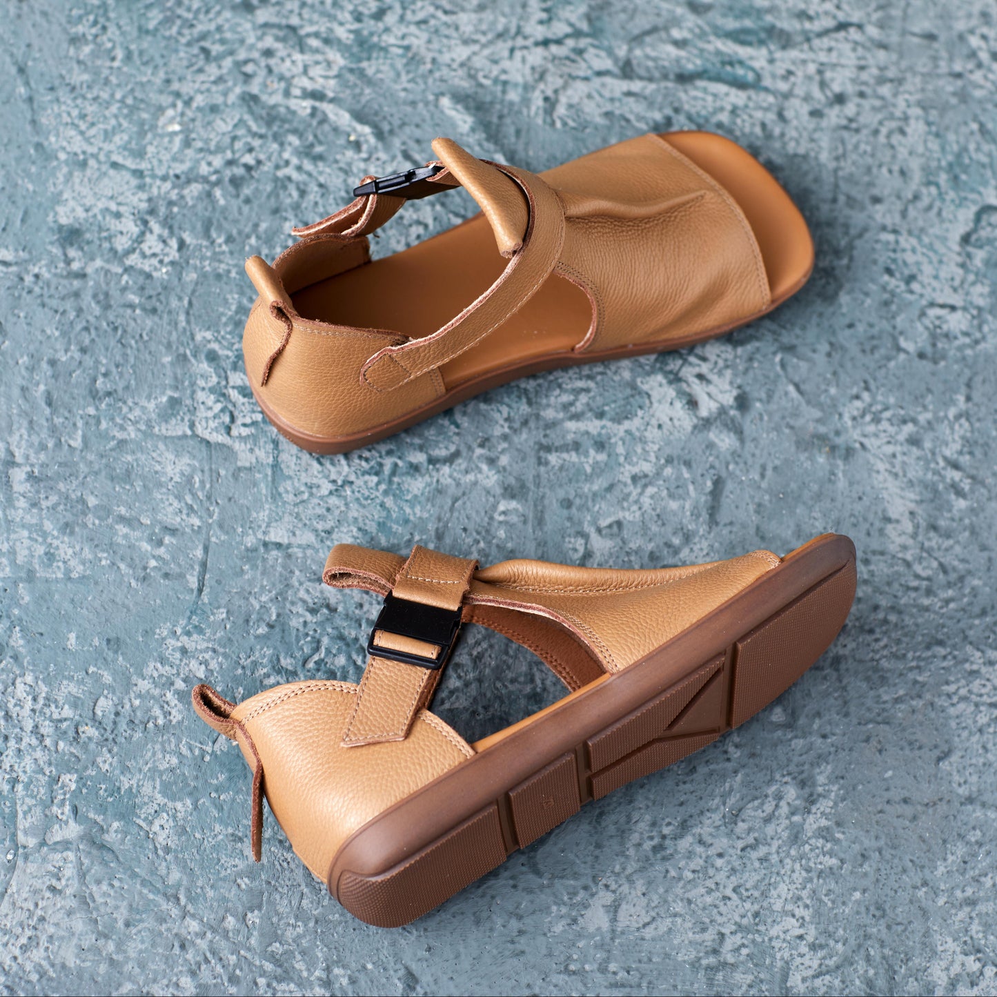 Women's Handmade Leather Open Toe Ankle Sandals