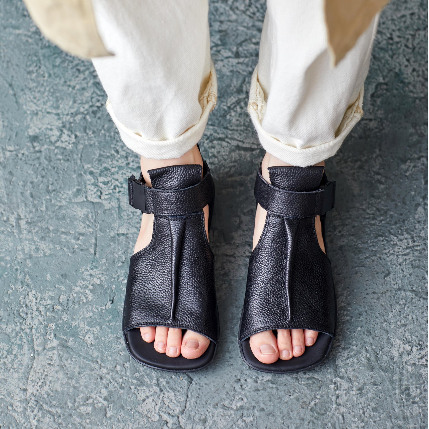 Women's Handmade Leather Open Toe Ankle Sandals