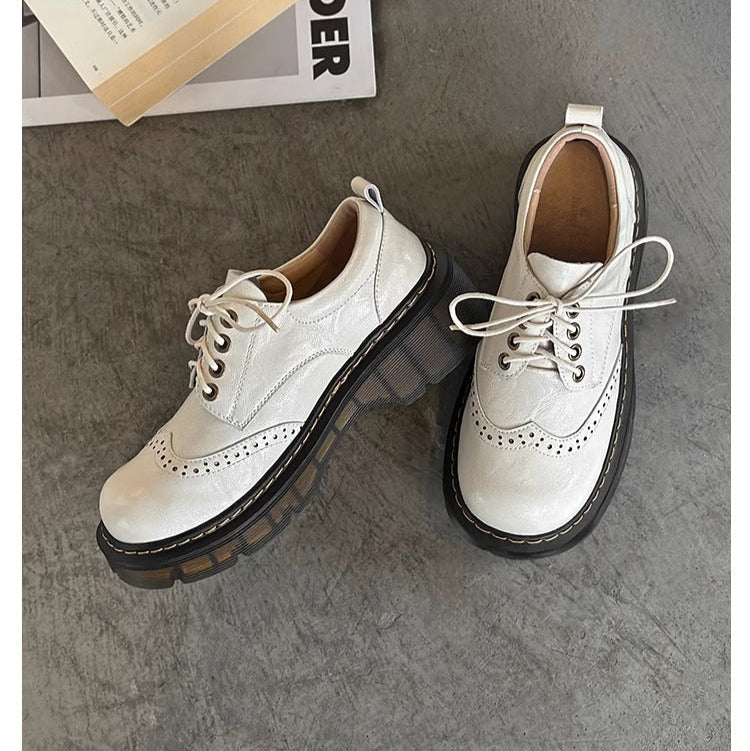 Women's Platform Brock Preppy Style Lace-up Loafers