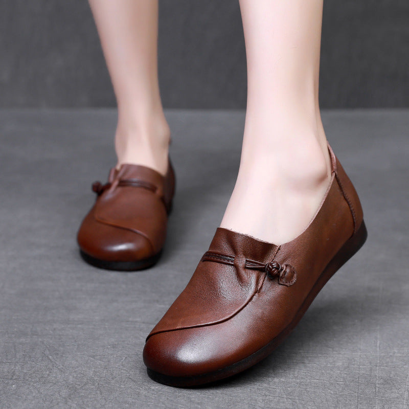 Women's Retro Slip-On Flats – Comfortable Everyday Shoes