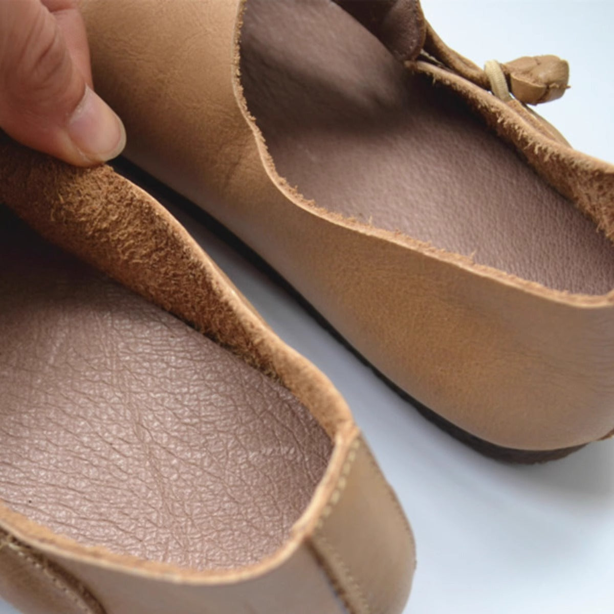 Women's Casual Flat Soft Leather Minimalist Style Slip-on Shoes